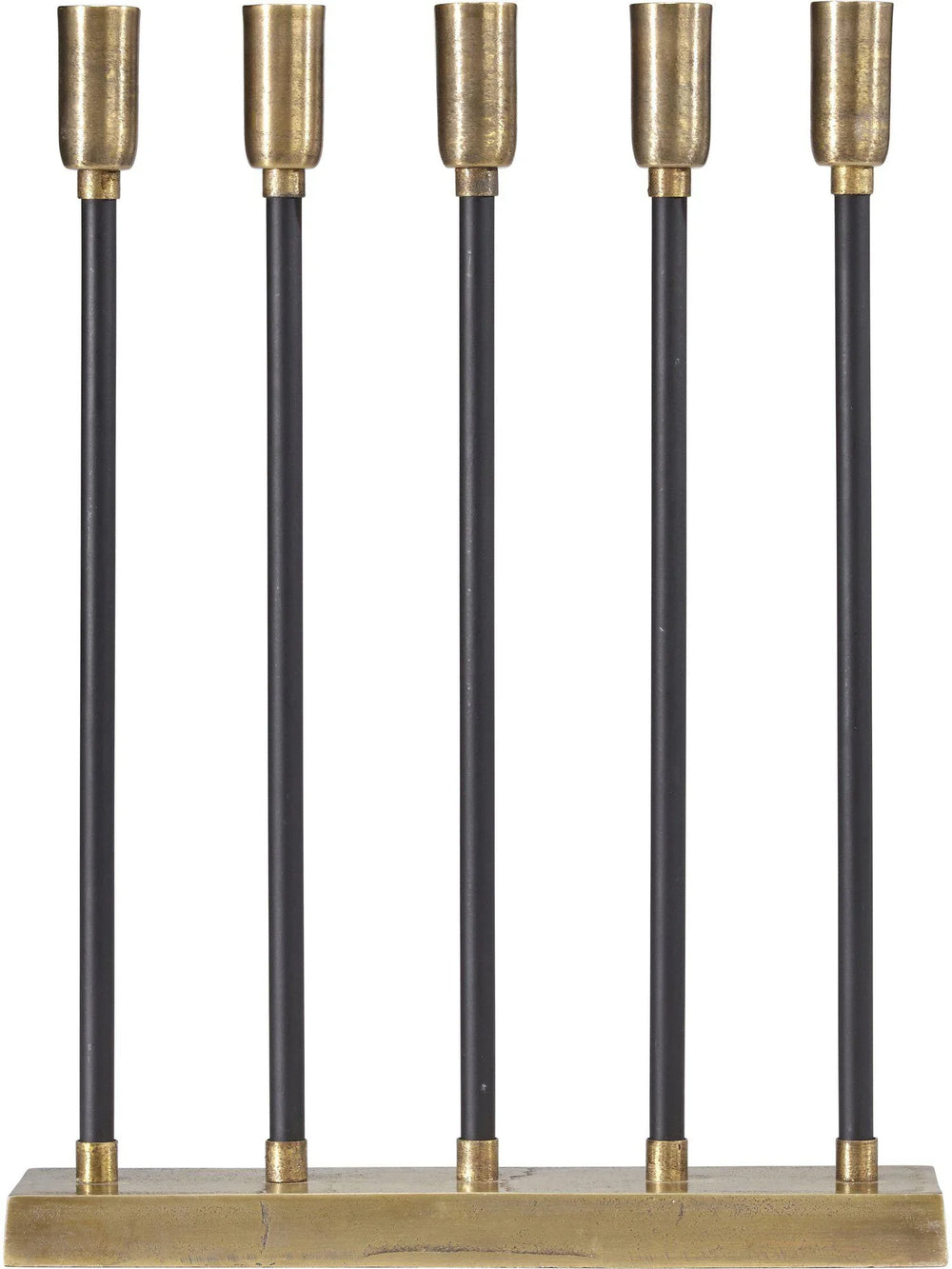 Raw Candle 5 Flat - Råmässing/Svart 32cm - PR Home - Ljusvaruhuset