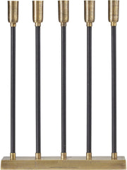 Raw Candle 5 Flat - Råmässing/Svart 32cm - PR Home - Ljusvaruhuset