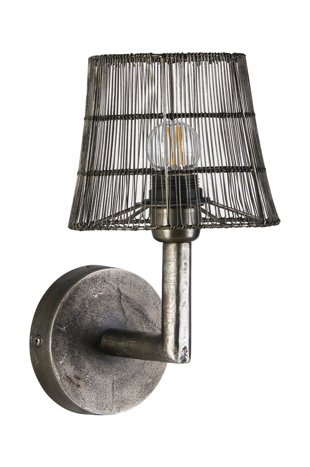 Columbus Vägglampa - Råsilver 22cm - PR Home - Ljusvaruhuset
