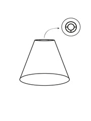 Toppringskärm - Lin Mocca 22cm - PR Home - Ljusvaruhuset