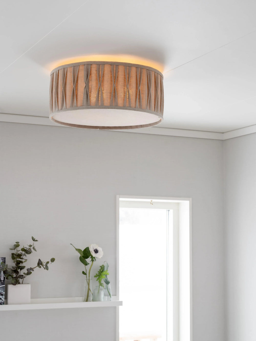 Plafond Plissé - Stygn Natur 45cm - PR Home - Ljusvaruhuset