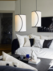 Ava takskärm - Offwhite/svart 25cm - PR Home - Ljusvaruhuset