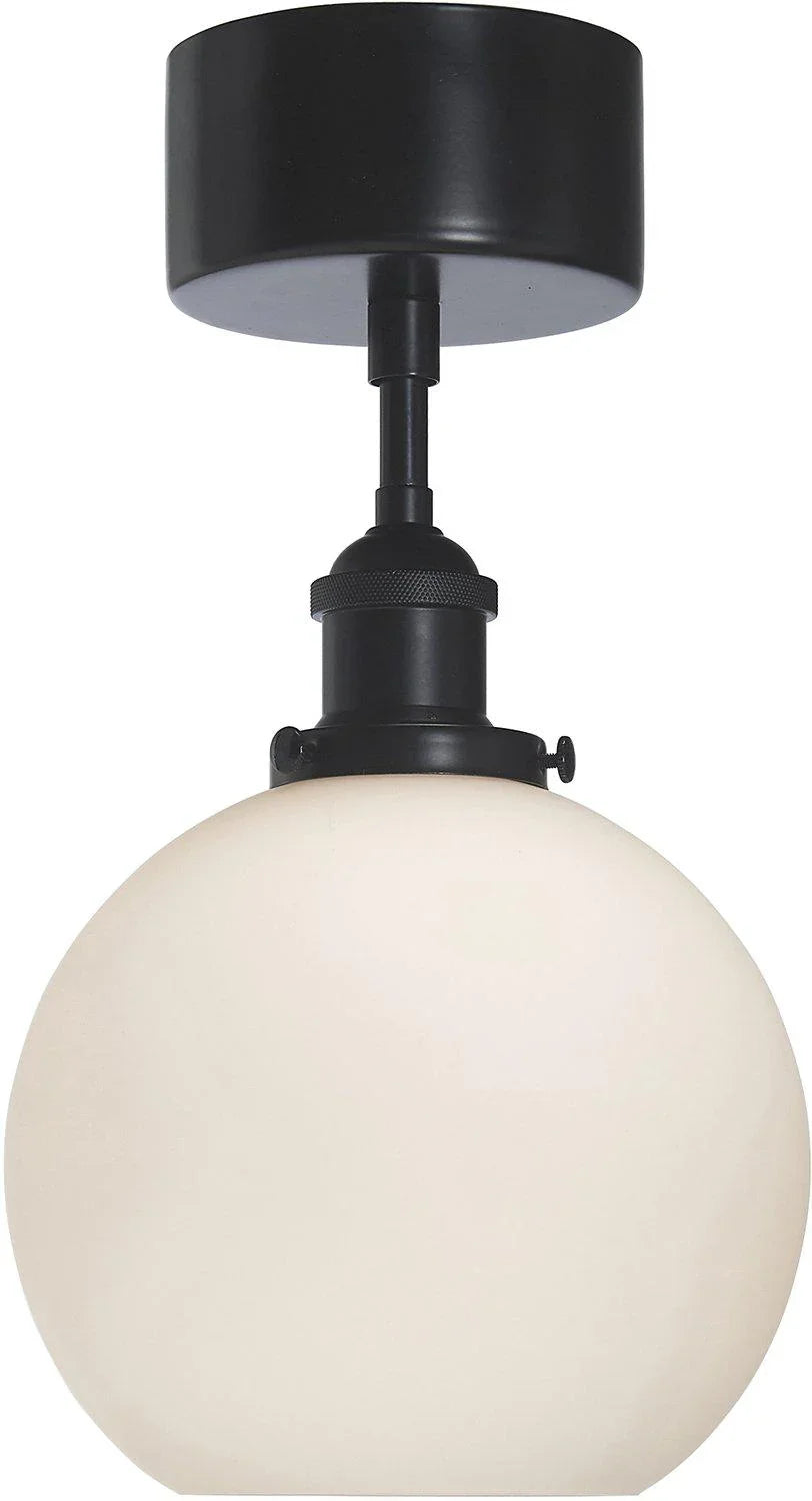 Omega taklampa - Svart, Opal 20cm - PR Home - Ljusvaruhuset