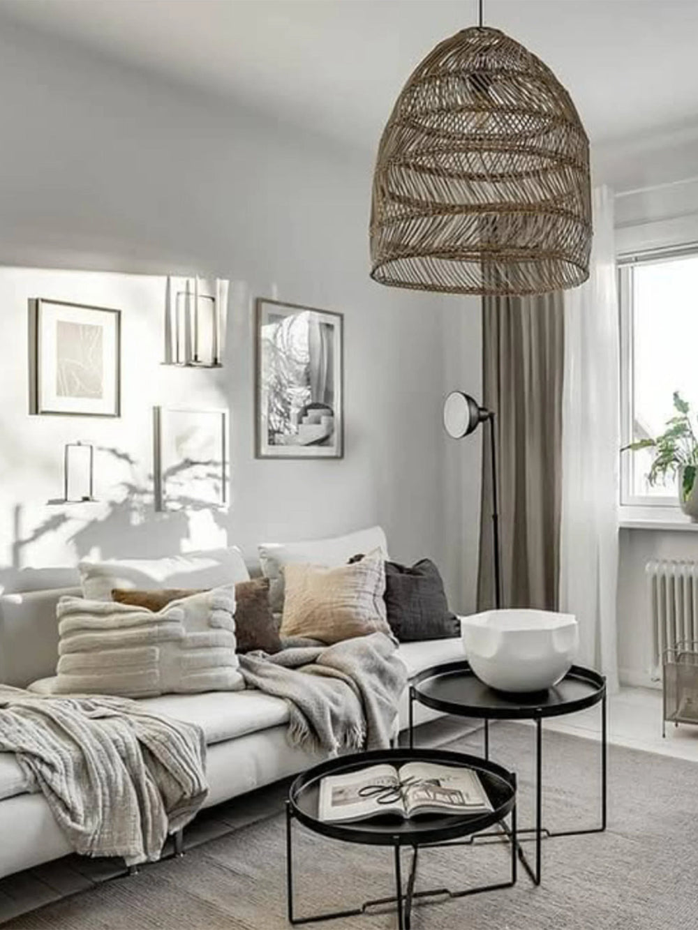 Maja Taklampa - Wicker Natural 53cm - PR Home - Ljusvaruhuset