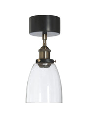 Rock taklampa - Svart/mäss Klar 14cm - PR Home - Ljusvaruhuset