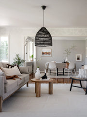 Maja Taklampa - Wicker Black 45cm - PR Home - Ljusvaruhuset