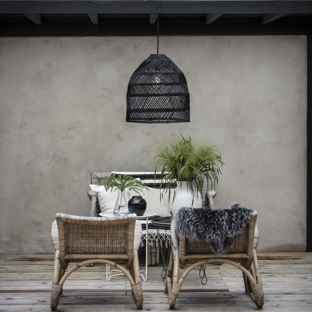 Maja Taklampa - Wicker Black 53cm - PR Home - Ljusvaruhuset