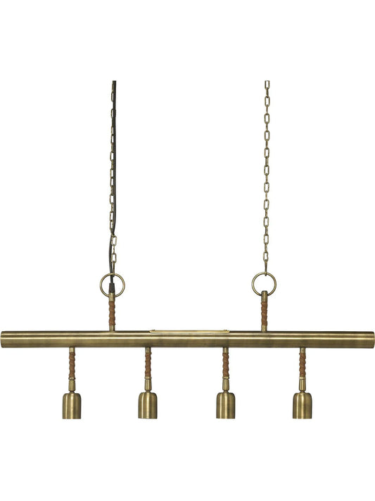 Nora taklampa 4-l - Antikmässing 82,5cm - PR Home - Ljusvaruhuset