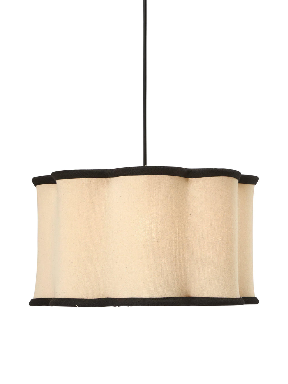 Judy lampskärm - Natur/svart 35cm - PR Home - Ljusvaruhuset