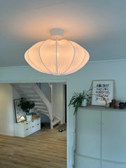 Rosa taklampa 60cm - Vit metall takkopp - PR Home - Ljusvaruhuset