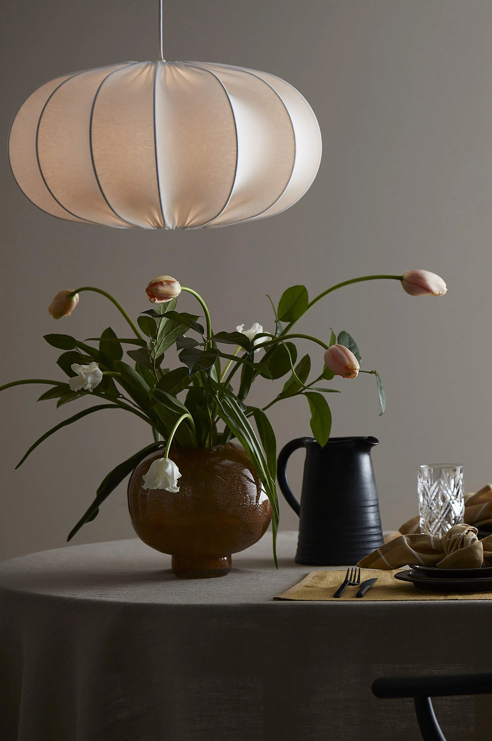 Dalia Takskärm - Jersey Vit 50cm - PR Home - Ljusvaruhuset