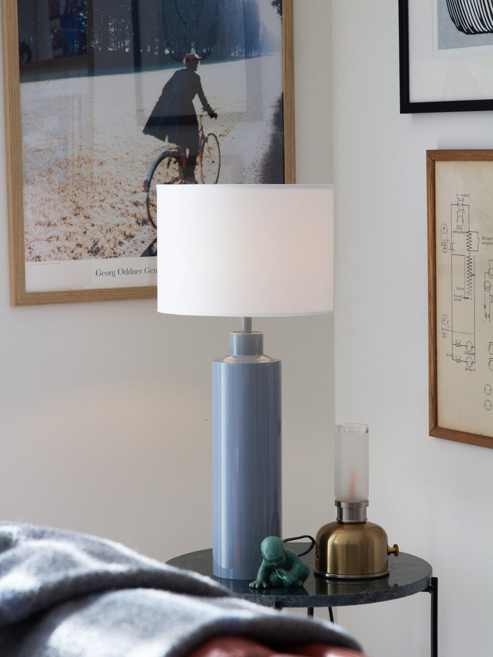 Solo lampfot - Blank denim 44cm - PR Home - Ljusvaruhuset