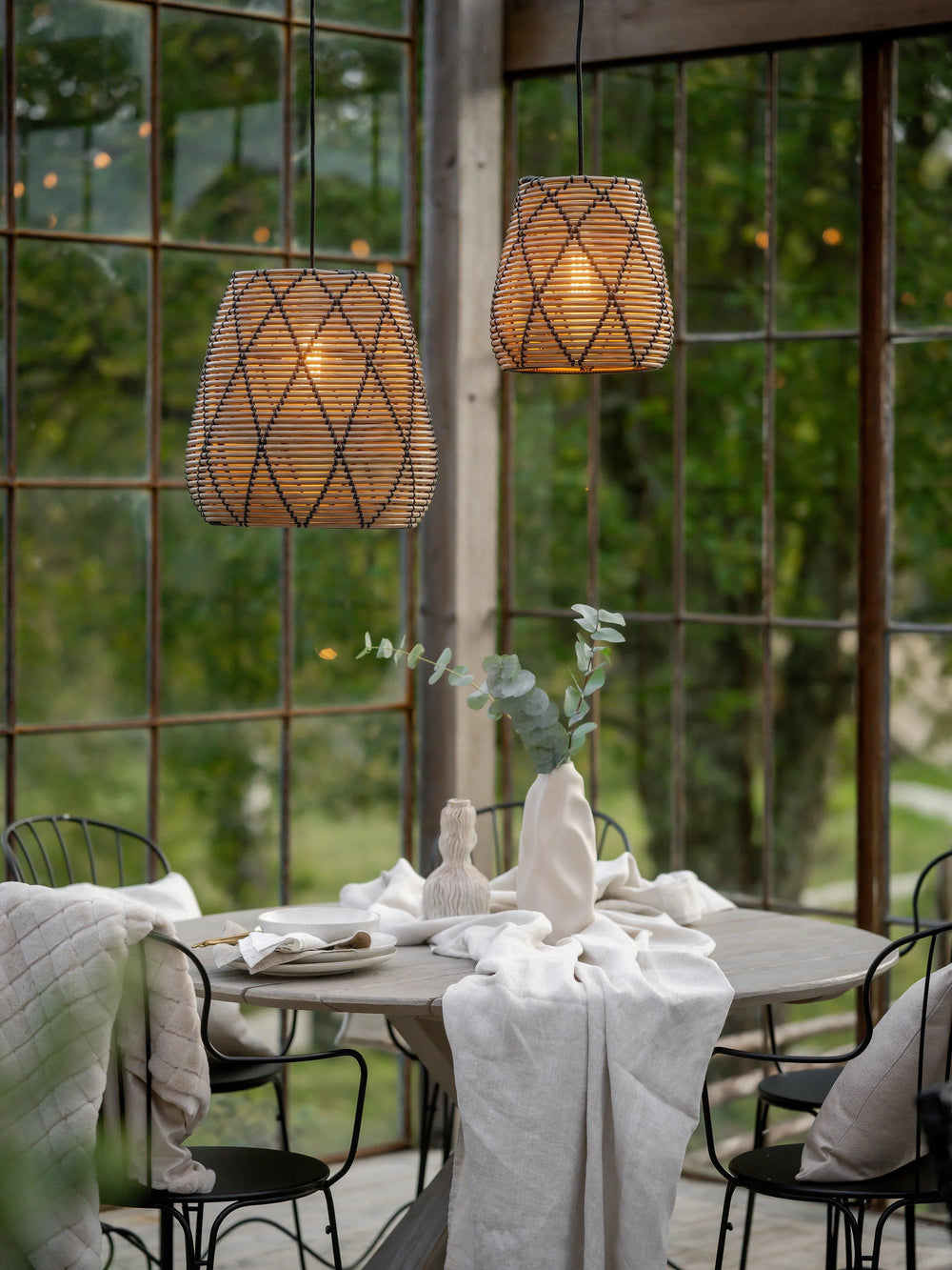 Lollo Taklampa - Natur/svart 28cm - PR Home - Ljusvaruhuset