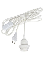 Sladdställ textil VI - med brytare E27 3,5m - PR Home - Ljusvaruhuset