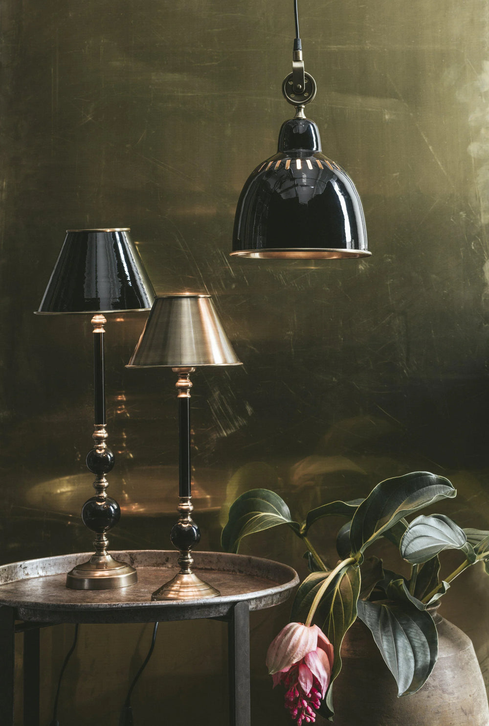 Abbey Lampfot - Svart/Antikmäss 50cm - PR Home - Ljusvaruhuset