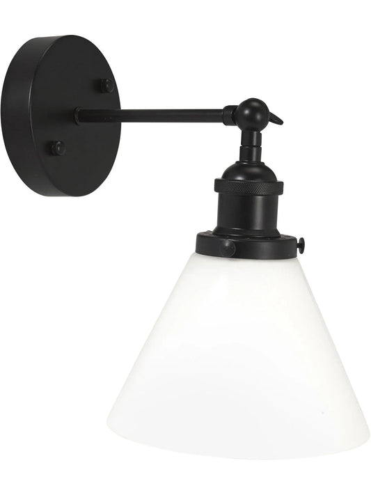 Lambda vägglampa - Svart, Opal 18cm - PR Home - Ljusvaruhuset