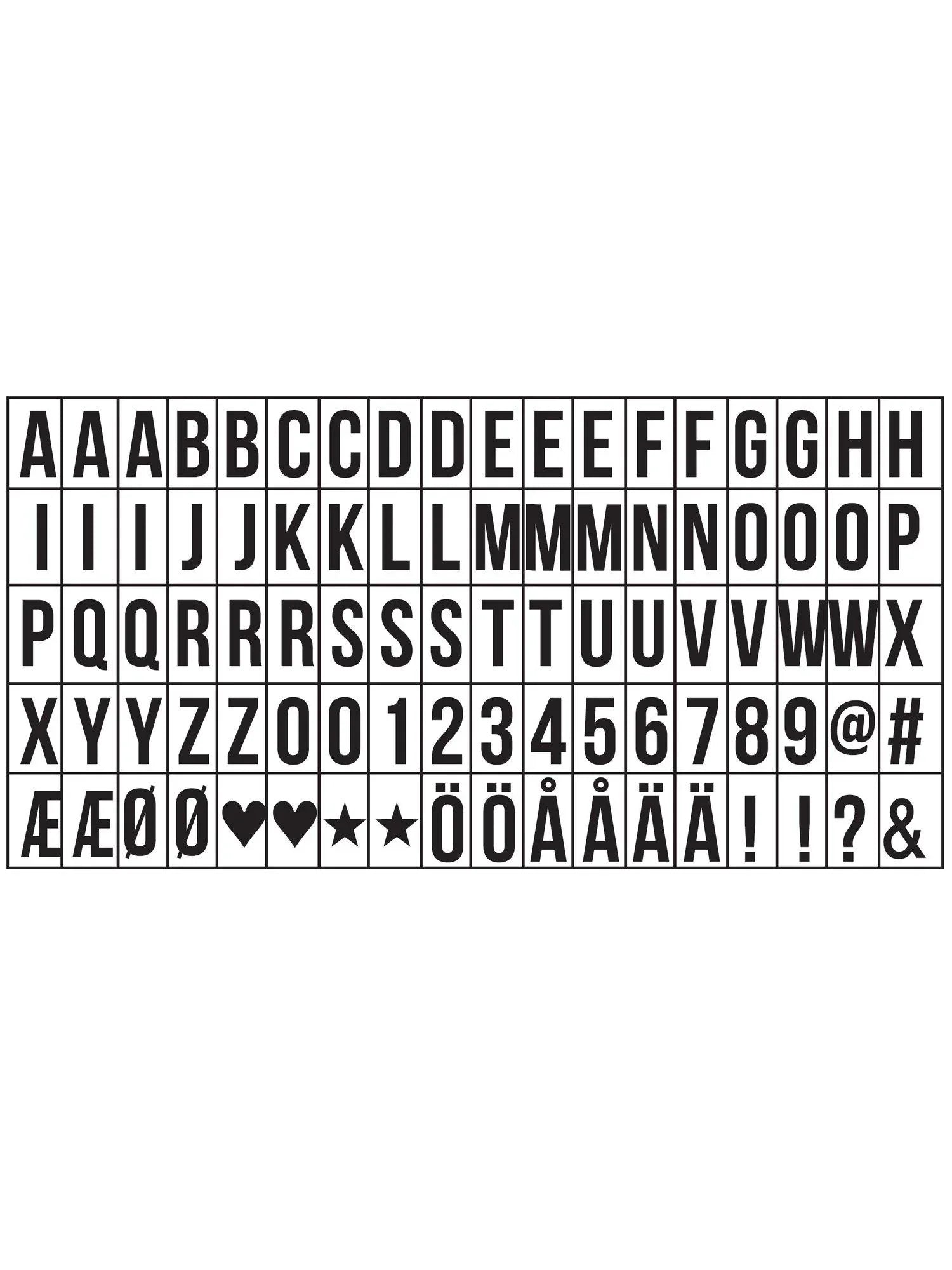 Ljuslåda LED - Extra bokstäver A5A4 - PR Home - Ljusvaruhuset