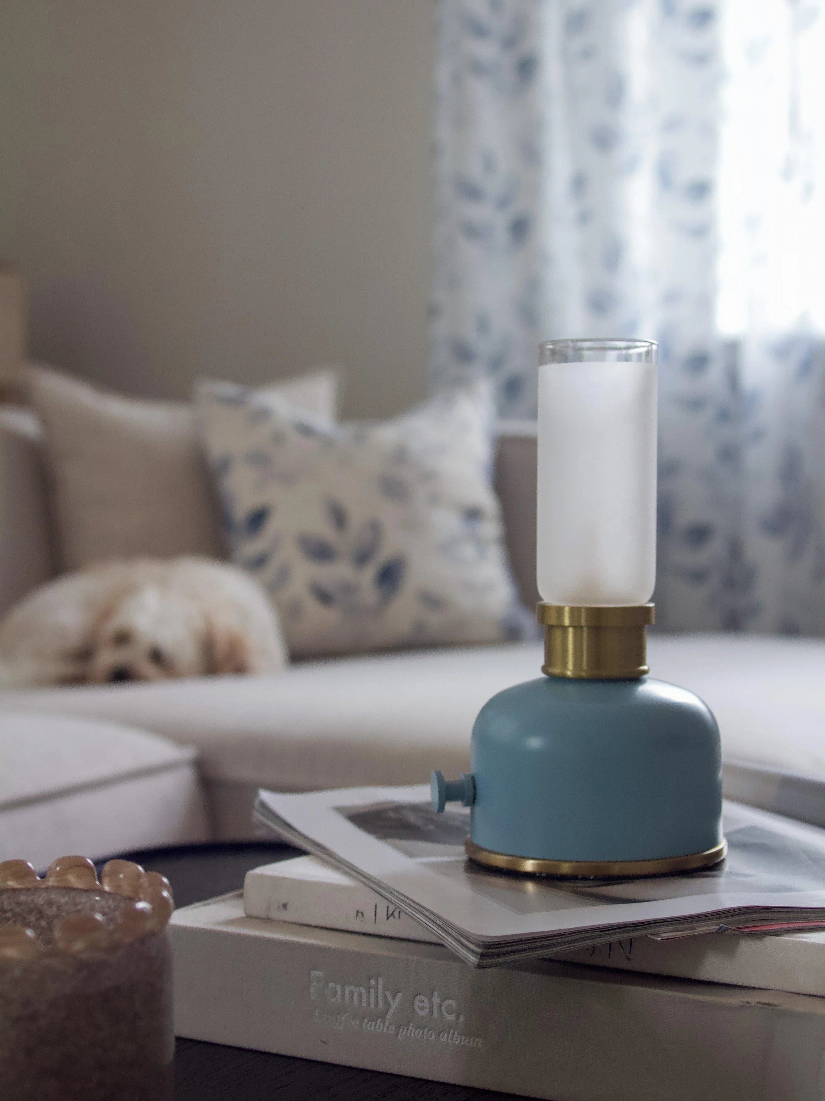 Frida bordslampa - Blå 11x22cm - PR Home - Ljusvaruhuset