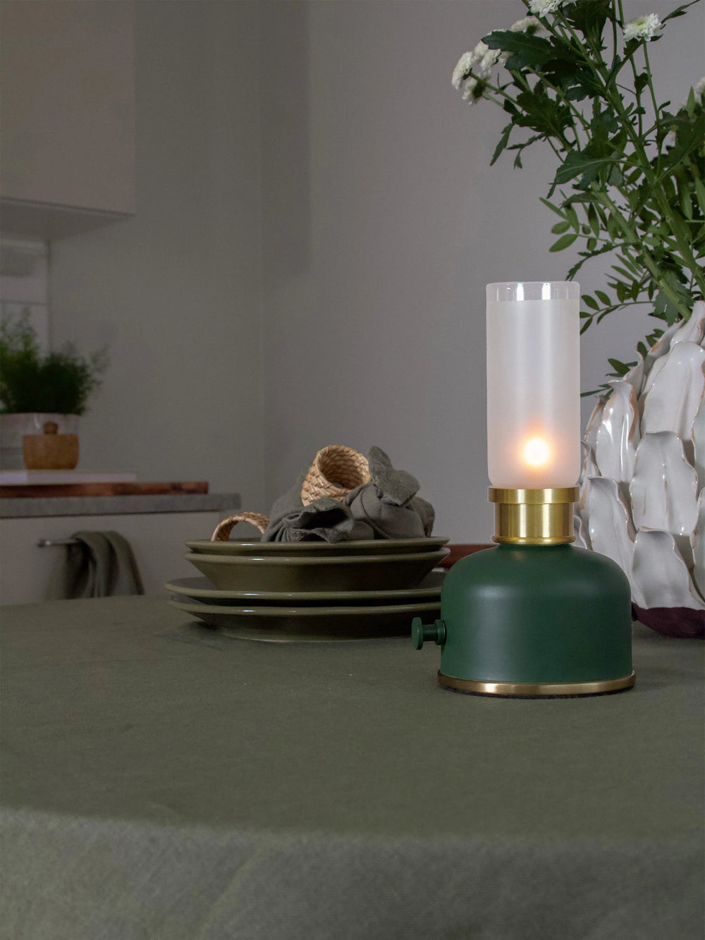 Frida bordslampa - Mörkgrön 11x22cm - PR Home - Ljusvaruhuset