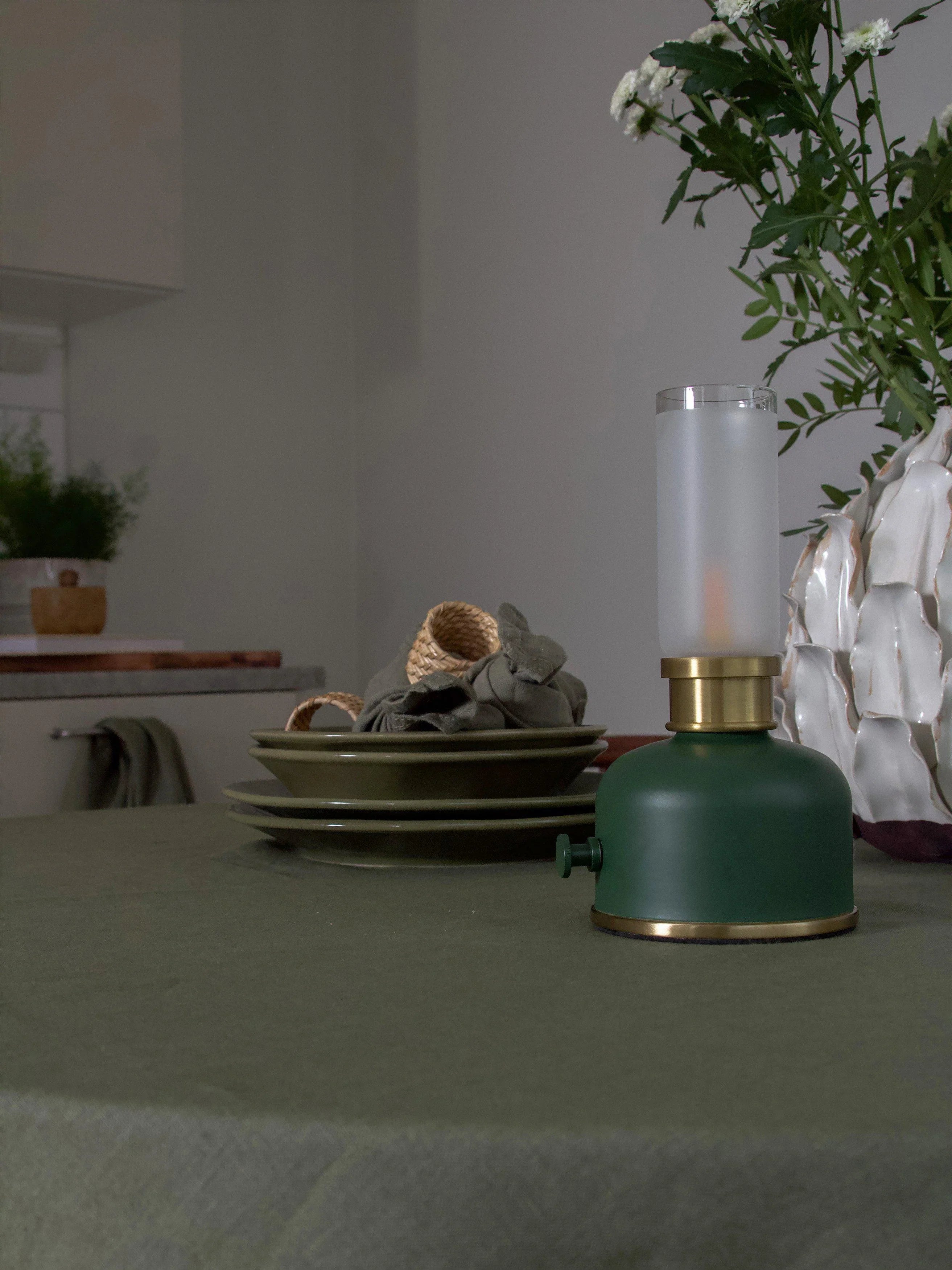 Frida bordslampa - Mörkgrön 11x22cm - PR Home - Ljusvaruhuset