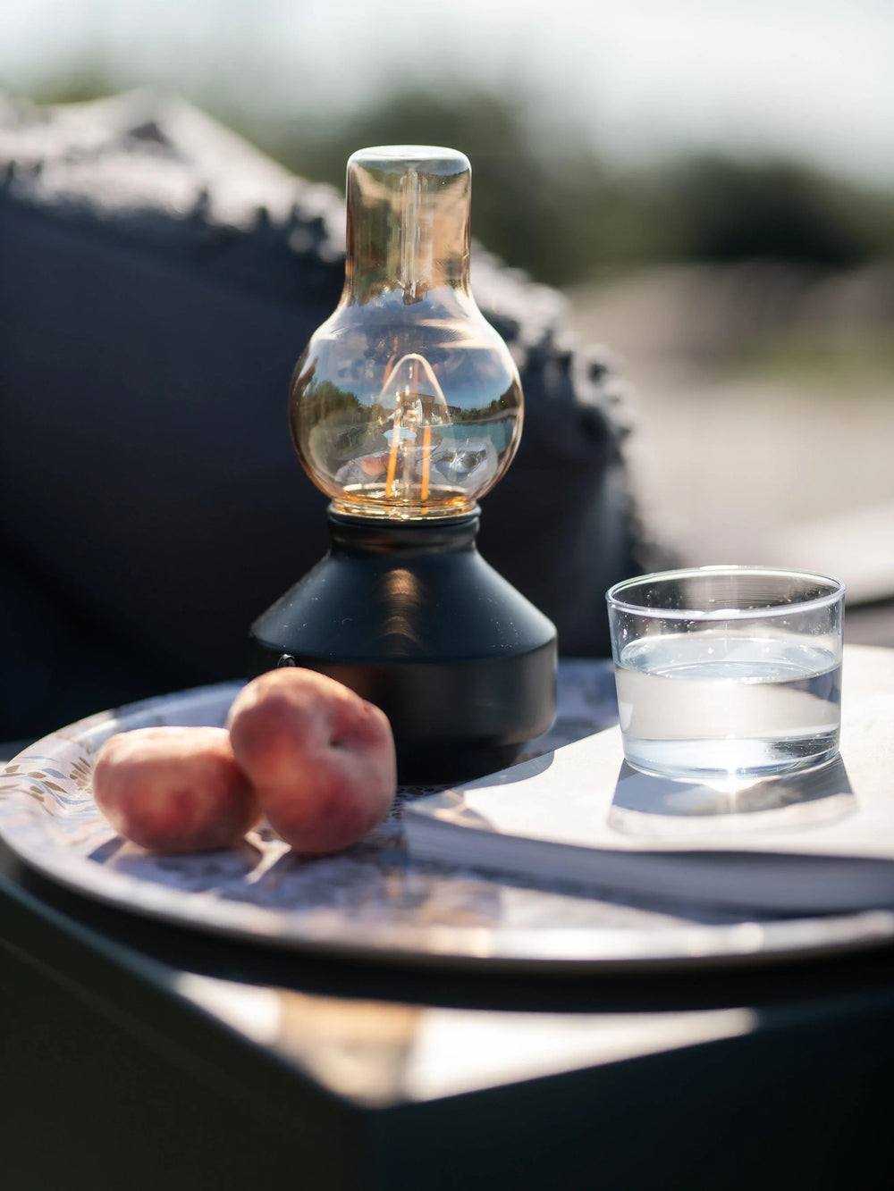 Glimt bordslampaIP44 - Laddbar svart/amber - PR Home - Ljusvaruhuset