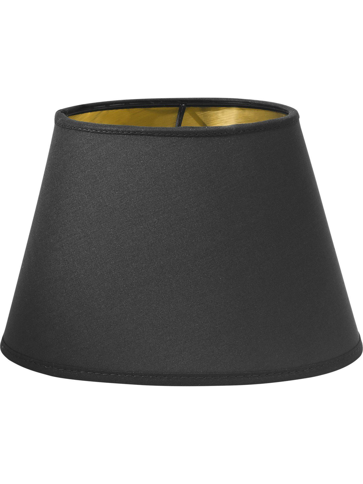 Oval Lampskärm - Svart/Guld 20cm - PR Home - Ljusvaruhuset