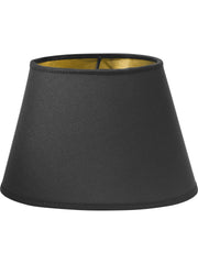 Oval Lampskärm - Svart/Guld 20cm - PR Home - Ljusvaruhuset