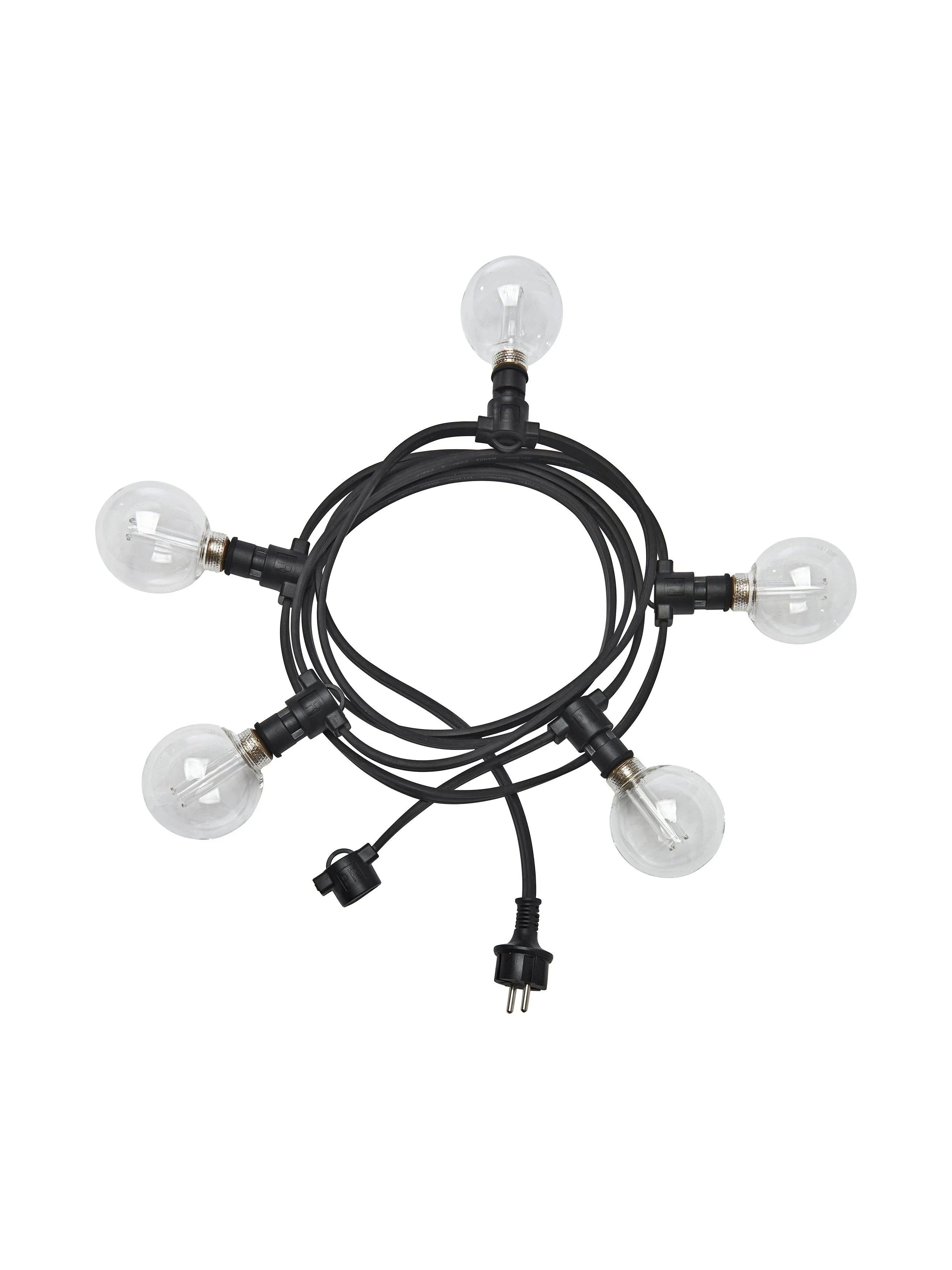 Ljusslinga 5xE14 - Svart IP44, 4,2m - PR Home - Ljusvaruhuset