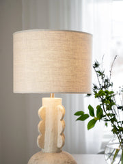 Sara Lampskärm - Lin Natur/vit 35cm - PR Home - Ljusvaruhuset