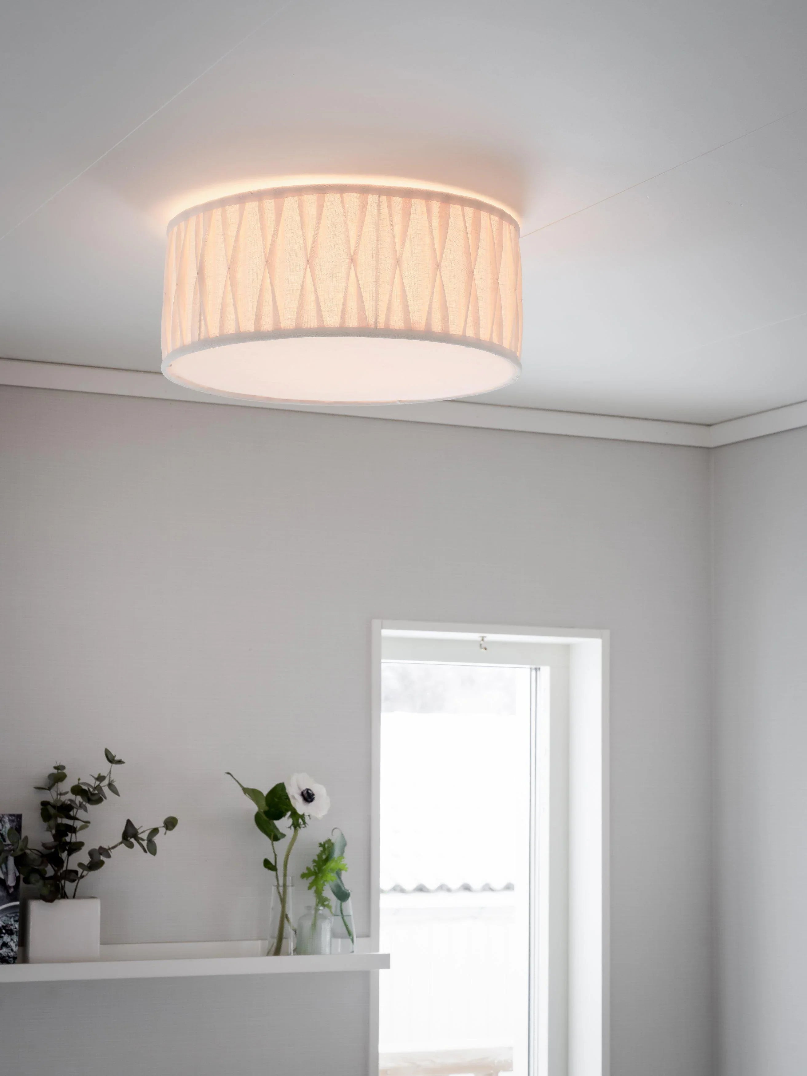 Plafond Plissé - Stygn Offwhite 45cm - PR Home - Ljusvaruhuset