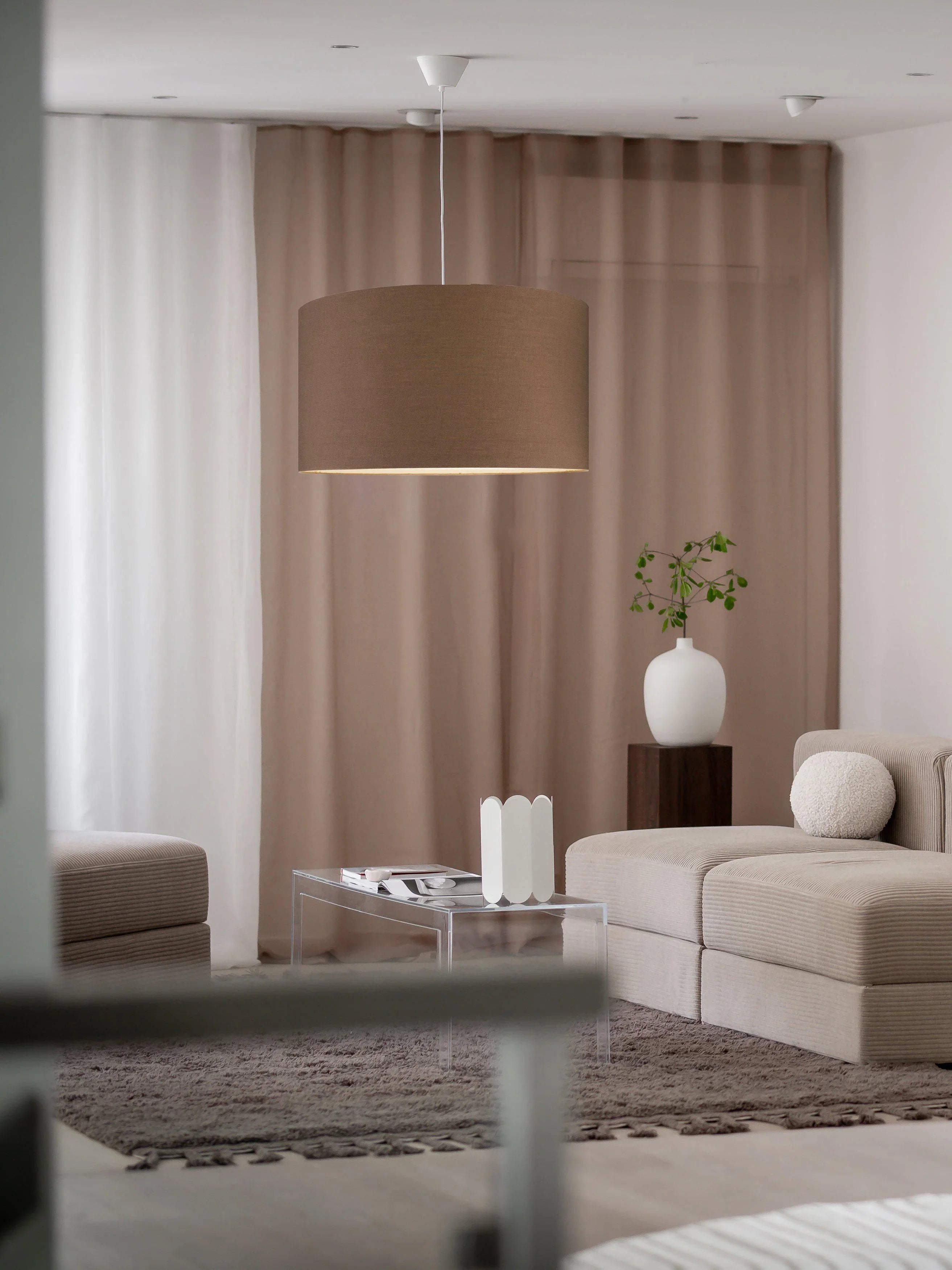 Sara Lampskärm - Lin Mocca 55cm - PR Home - Ljusvaruhuset