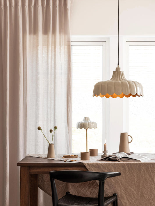 Wells taklampa - Beige/guld 43cm - PR Home - Ljusvaruhuset