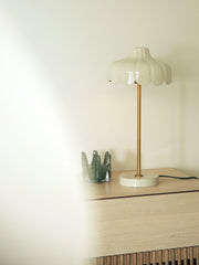 Wells bordslampa - Beige/guld 50cm - PR Home - Ljusvaruhuset