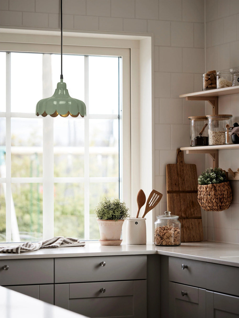 Wells tak/fönsterlam - Mossa/guld 24cm - PR Home - Ljusvaruhuset