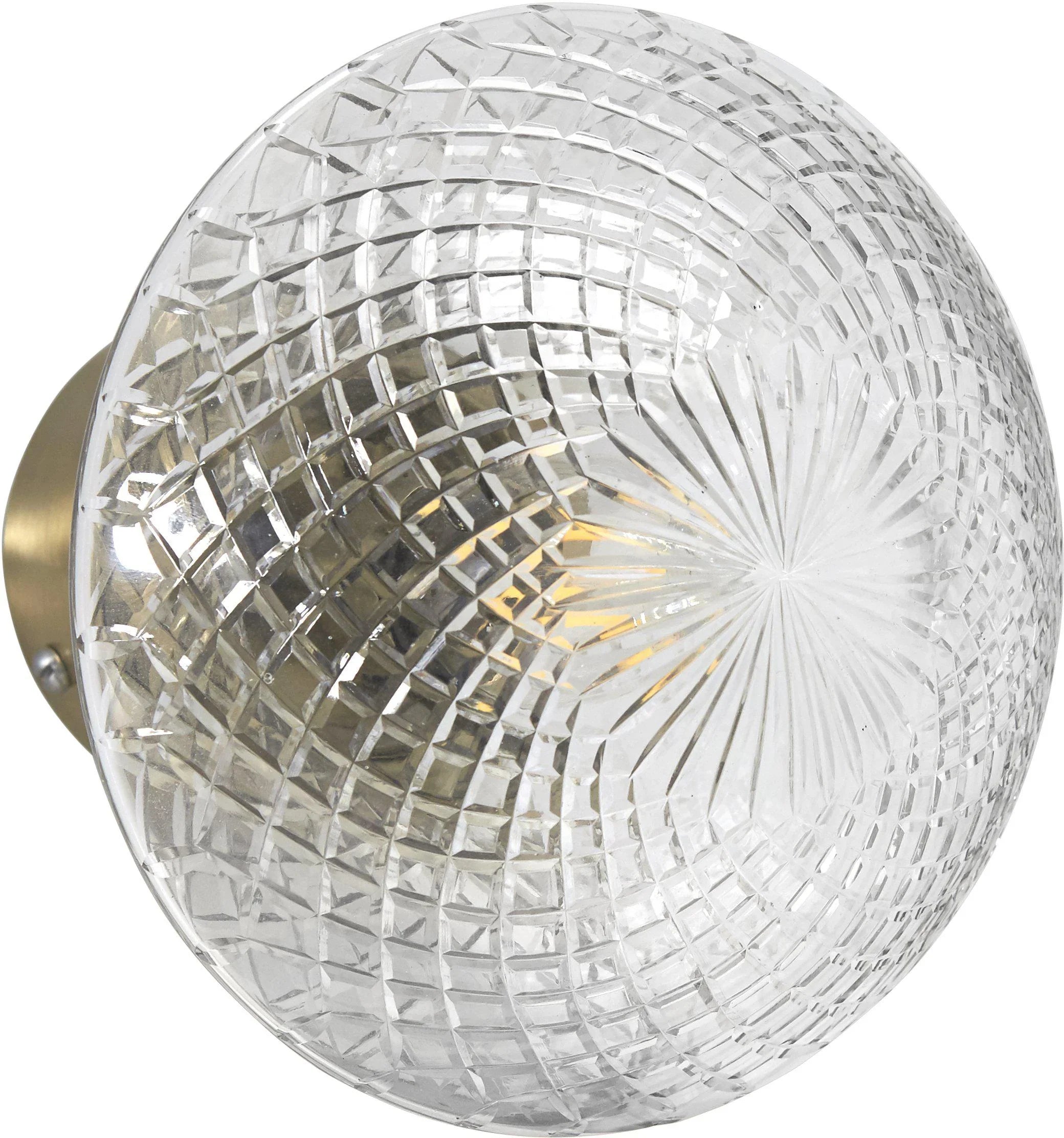 Juliette vägglampa - Klar/mässing diam 16 - PR Home - Ljusvaruhuset