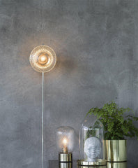 Juliette vägglampa - Klar/mässing diam 16 - PR Home - Ljusvaruhuset