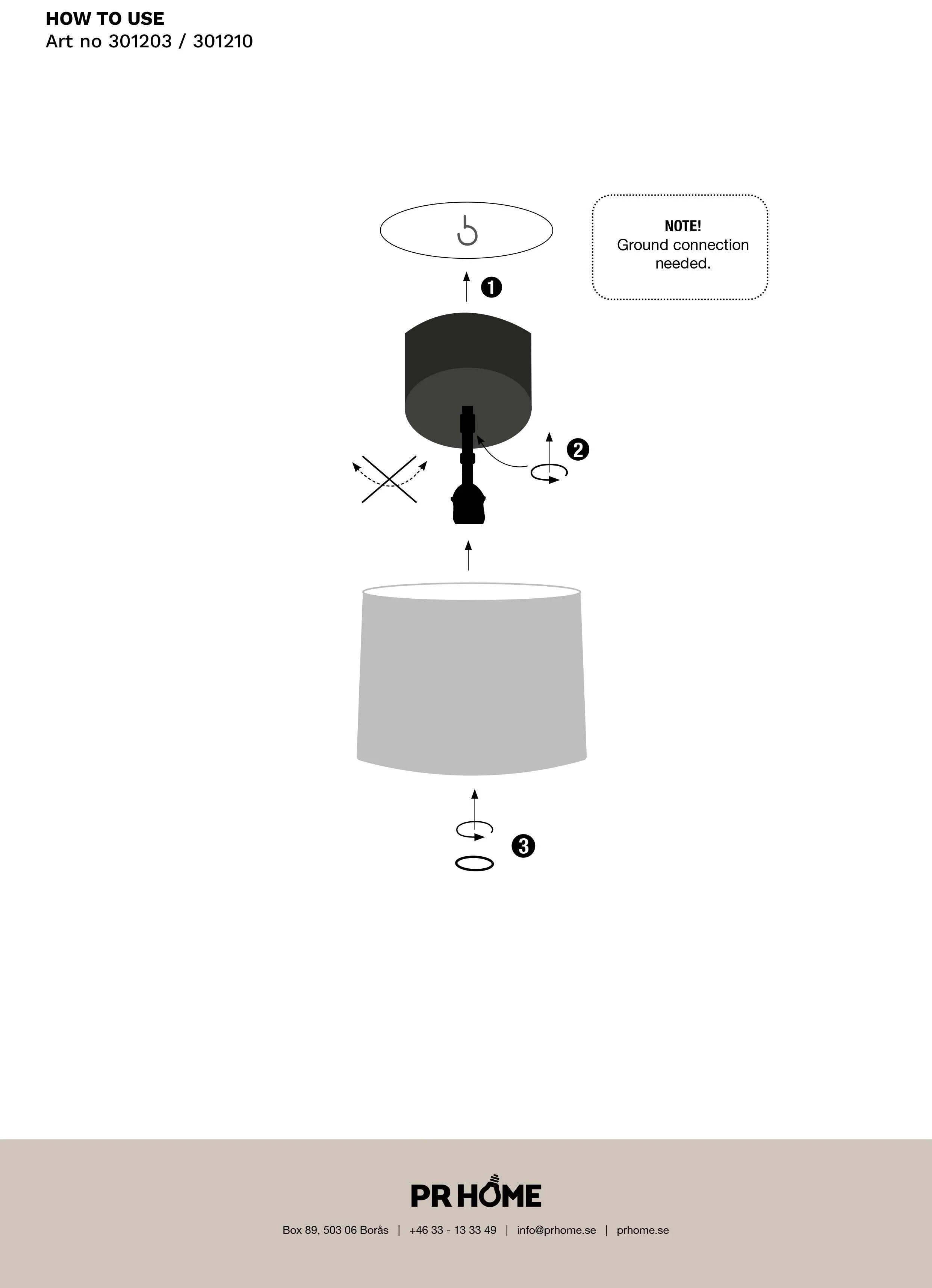 Bacup takkopp - Svart 12cm - PR Home - Ljusvaruhuset