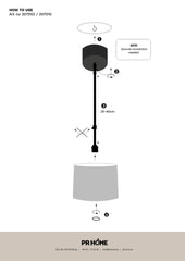 Bacup takkopp - Svart 60cm - PR Home - Ljusvaruhuset
