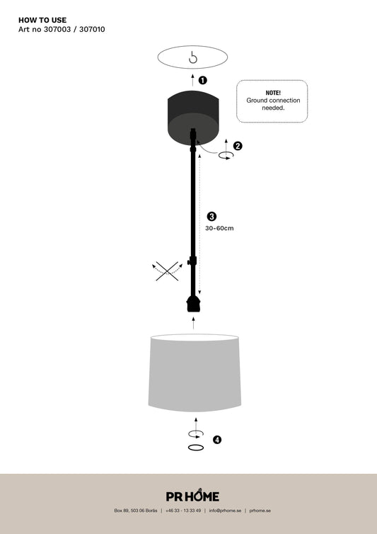 Bacup takkopp - Vit 60cm - PR Home - Ljusvaruhuset