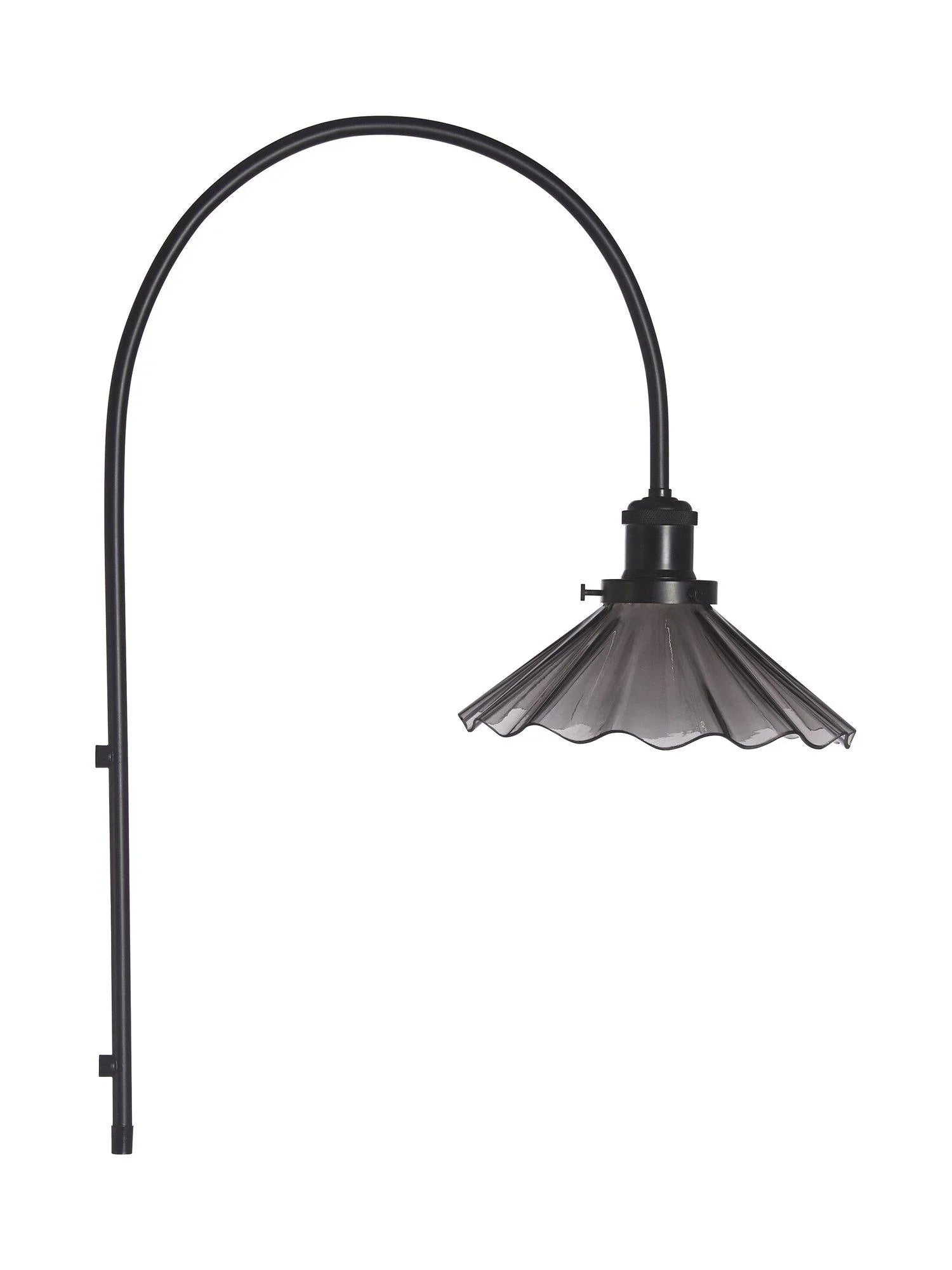 August Vägglampa - Svart Veckad 25cm - PR Home - Ljusvaruhuset