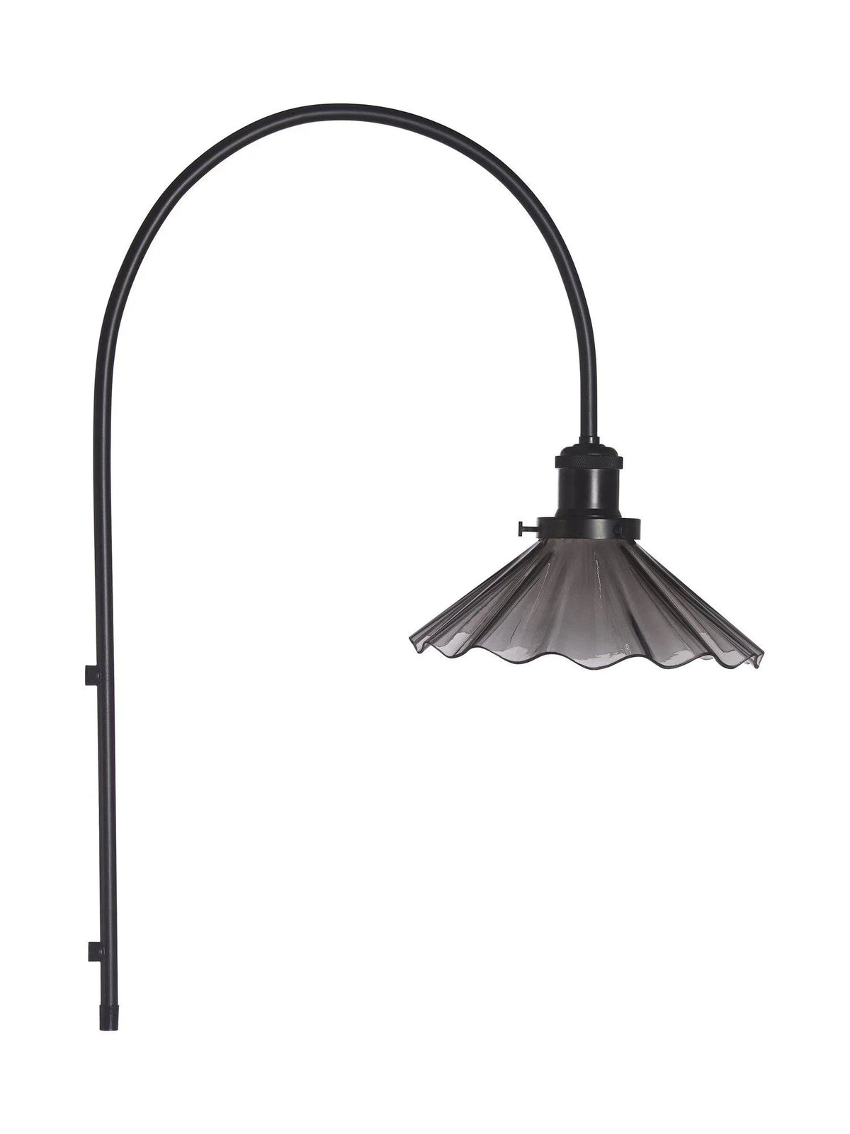 August Vägglampa - Svart Veckad 25cm - PR Home - Ljusvaruhuset