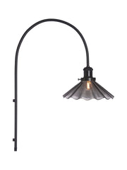 August Vägglampa - Svart Veckad 25cm - PR Home - Ljusvaruhuset