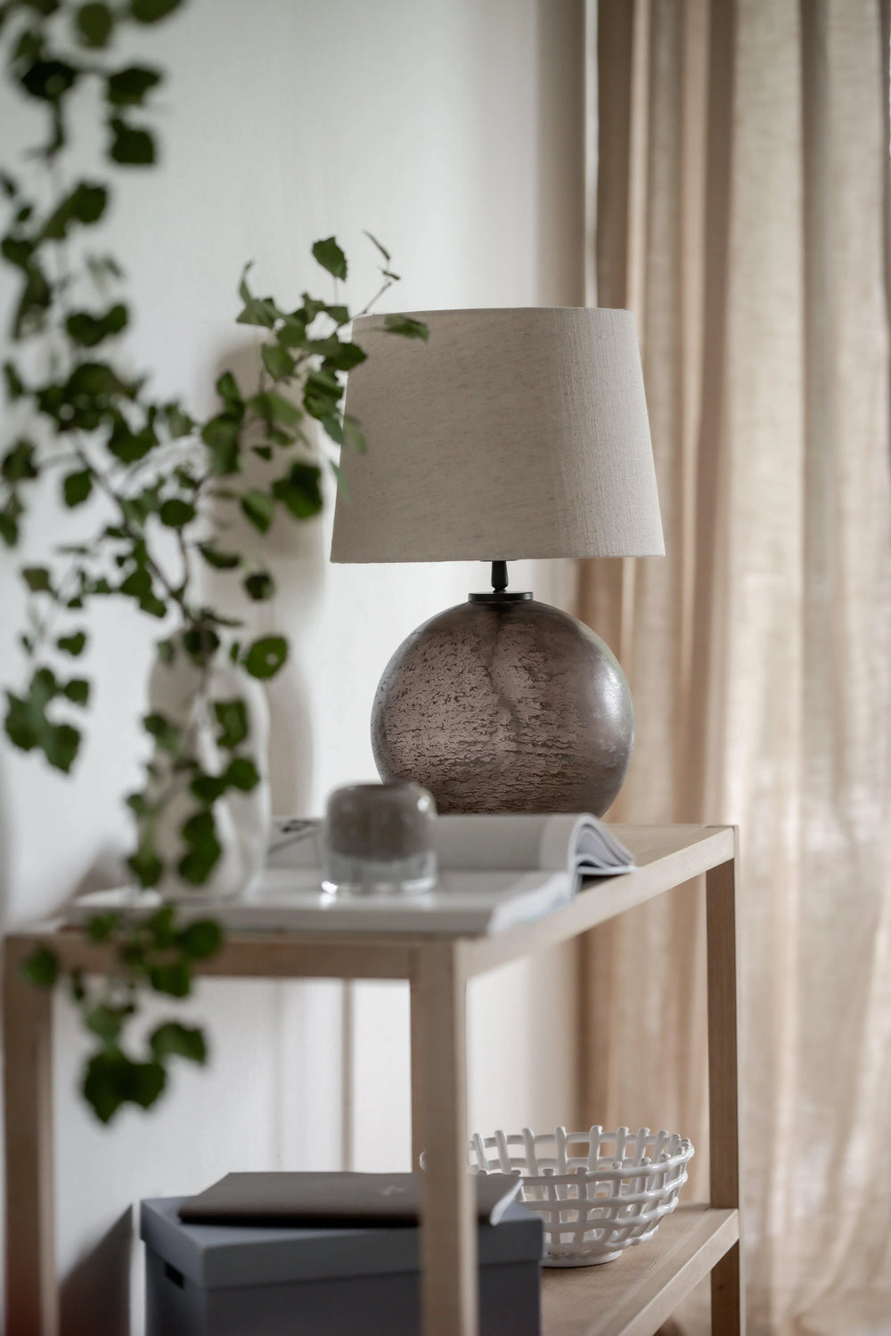 Jonna Lampfot - Brun Vintage 28cm - PR Home - Ljusvaruhuset