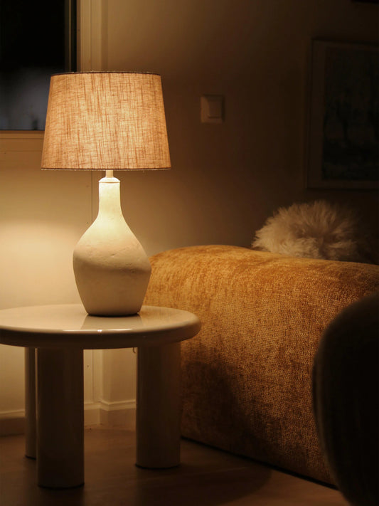 Hilda Lampfot - Beige 44cm - PR Home - Ljusvaruhuset