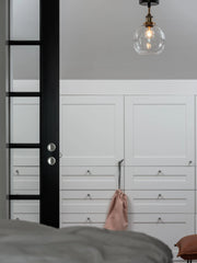 Omega taklampa - Svart/mäss Klar 20cm - PR Home - Ljusvaruhuset