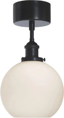 Omega taklampa - Svart, Opal 20cm - PR Home - Ljusvaruhuset