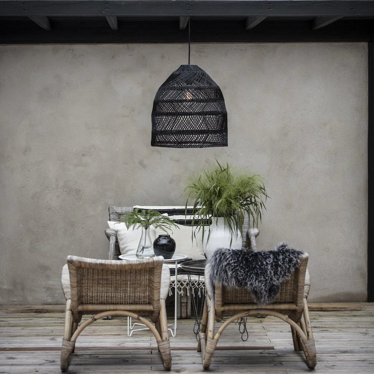 Maja Outdoor - Wicker Black 45cm - PR Home - Ljusvaruhuset