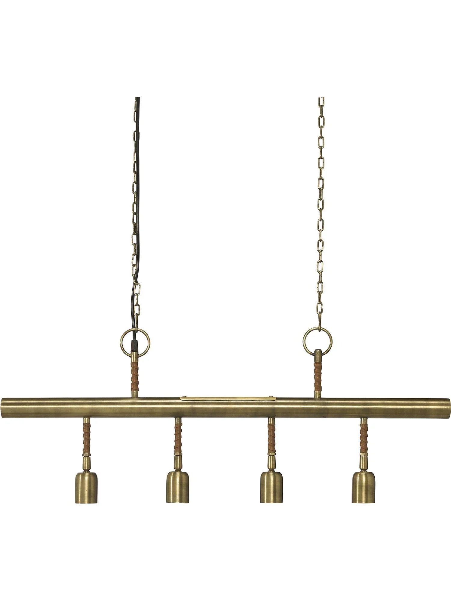 Nora taklampa 4-l - Antikmässing 82,5cm - PR Home - Ljusvaruhuset