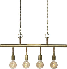 Nora taklampa 4-l - Antikmässing 82,5cm - PR Home - Ljusvaruhuset