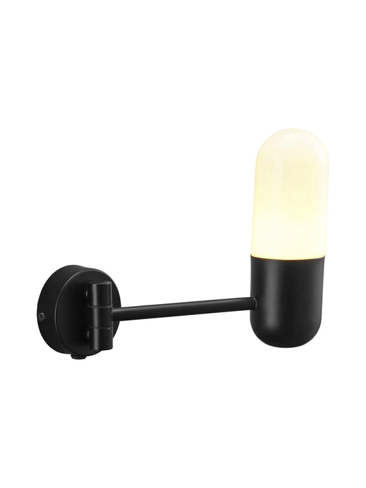 Zeta Vägglampa IP44 - Mattsvart 23cm - PR Home - Ljusvaruhuset